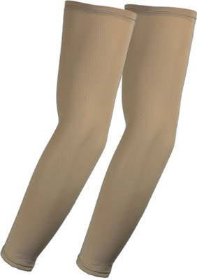 BikenWear Cotton Arm Sleeve For Men & Women(XL, Beige)
