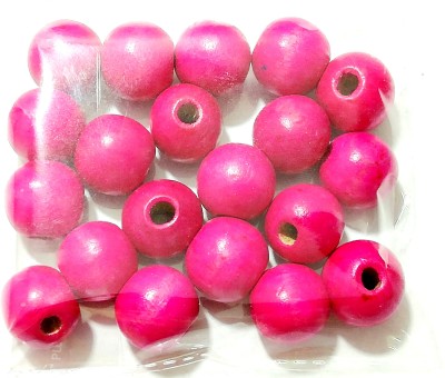 GOELX Wooden Round Beads for Jewellery Making, Beading & Art Craft Work - Pack of 100 , Size : 14mm X 14mm X 14mm