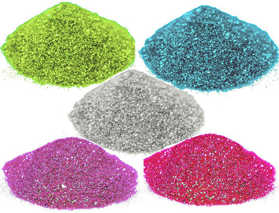 

AsianHobbyCrafts Glitter Sparkle Powder (Pack of 5) : 50 grm : Assorted B