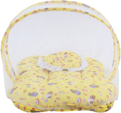 

Dhuloom cotton bedding set baby bedding baby bed, baby mosquito net, baby gadda net(Fabric, Yellow)