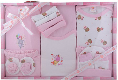 

HEALTHY BABY Gift Set-13 Pcs New Born (Pink)(pinck)