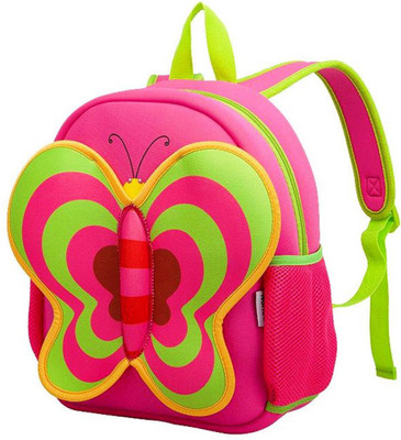 

nohoo 3D Cartoon Butter fly Designed kids school Backpack for Picnic/school/travel Backpack for Kids/Toddlers, 100 % waterproof, Size- 31x24x12cm, unisex kids for 2-7 Years Old 2.5 L Backpack(Pink), Pink;yellow