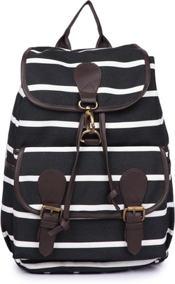 

Suprino Women and girls Canvas Black back Pack 15 L Backpack(Black)