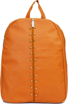 

VIVARS PU Leather Backpack School Bag Student Backpack Women Travel bag 6 L Backpack(Yellow)