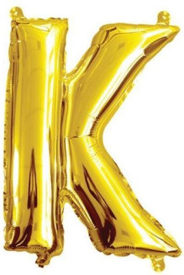 

BashNSplash Solid 17" ALPHABET FOIL BALLOON BIRTHDAY PARTY DECORATION GOLDEN K (PACK OF 1) Letter Balloon(Gold, Pack of 1)