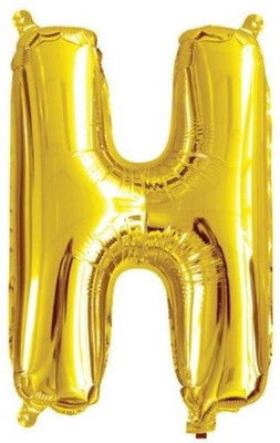 

BashNSplash Solid 17" ALPHABET FOIL BALLOON BIRTHDAY PARTY DECORATION GOLDEN H (PACK OF 1) Letter Balloon(Gold, Pack of 1)