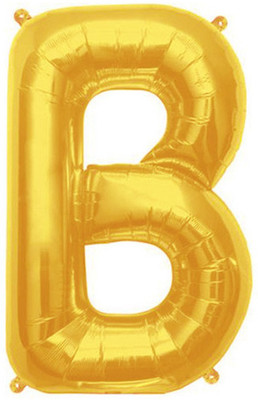 

BashNSplash Solid 17" ALPHABET FOIL BALLOON BIRTHDAY PARTY DECORATION GOLDEN B (PACK OF 1) Letter Balloon(Gold, Pack of 1)