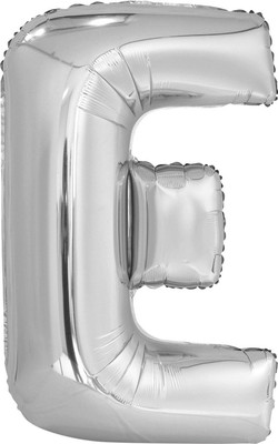

BashNSplash Solid 17" ALPHABET FOIL BALLOON BIRTHDAY PARTY DECORATION SILVER E (PACK OF 1) Letter Balloon(Silver, Pack of 1)