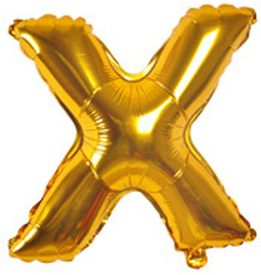 

BashNSplash Solid 17" ALPHABET FOIL BALLOON BIRTHDAY PARTY DECORATION GOLDEN X (PACK OF 1) Letter Balloon(Gold, Pack of 1)