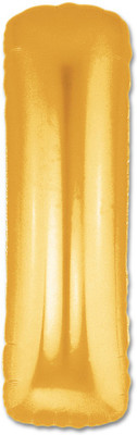 

BashNSplash Solid 17" ALPHABET FOIL BALLOON BIRTHDAY PARTY DECORATION GOLDEN I (PACK OF 1) Letter Balloon(Gold, Pack of 1)