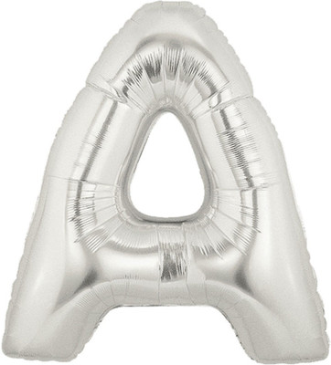 

BashNSplash Solid 17" ALPHABET FOIL BALLOON BIRTHDAY PARTY DECORATION SILVER A (PACK OF 1) Letter Balloon(Silver, Pack of 1)