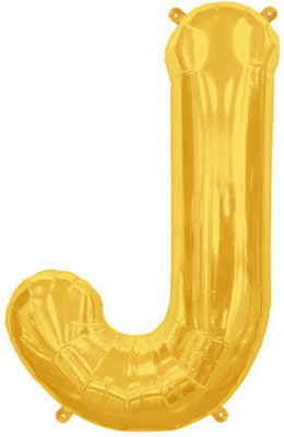 

BashNSplash Solid 17" ALPHABET FOIL BALLOON BIRTHDAY PARTY DECORATION GOLDEN J (PACK OF 1) Letter Balloon(Gold, Pack of 1)