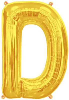 

BashNSplash Solid 17" ALPHABET FOIL BALLOON BIRTHDAY PARTY DECORATION GOLDEN D (PACK OF 1) Letter Balloon(Gold, Pack of 1)