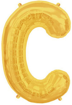 

BashNSplash Solid 17" ALPHABET FOIL BALLOON BIRTHDAY PARTY DECORATION GOLDEN C (PACK OF 1) Letter Balloon(Gold, Pack of 1)