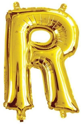 

BashNSplash Solid 17" ALPHABET FOIL BALLOON BIRTHDAY PARTY DECORATION GOLDEN R (PACK OF 1) Letter Balloon(Gold, Pack of 1)