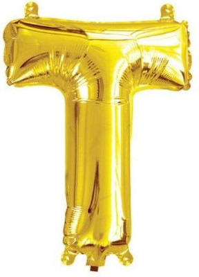 

BashNSplash Solid 17" ALPHABET FOIL BALLOON BIRTHDAY PARTY DECORATION GOLDEN T (PACK OF 1) Letter Balloon(Gold, Pack of 1)