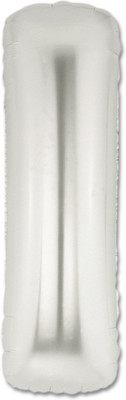 

BashNSplash Solid 17" ALPHABET FOIL BALLOON BIRTHDAY PARTY DECORATION SILVER I (PACK OF 1) Letter Balloon(Silver, Pack of 1)