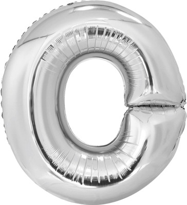 

BashNSplash Solid 17" ALPHABET FOIL BALLOON BIRTHDAY PARTY DECORATION SILVER O (PACK OF 1) Letter Balloon(Silver, Pack of 1)