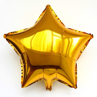 

BashNSplash Solid 10" STAR FOIL BALLOON GOLDEN (PACK OF 5) Balloon(Gold, Pack of 5)