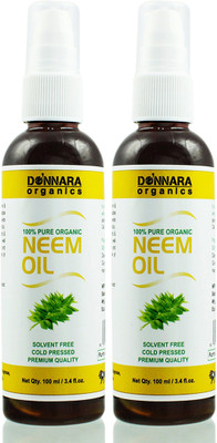 

Donnara Organics 100% Pure Neem oil Combo pack of 2 bottles of 100 ml(200 ml)(200 ml)