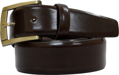 FOLIGNO Men Formal Black Genuine Leather Belt, Brown