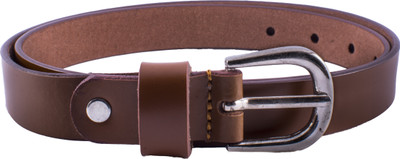 

U+N Women Casual Brown Genuine Leather Belt