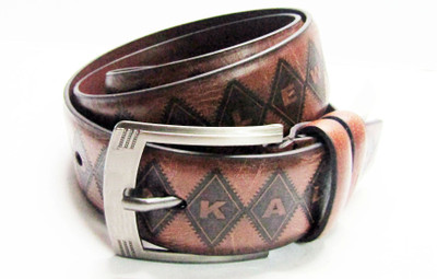 

FERRET Men Casual Brown Artificial Leather Belt, Tan