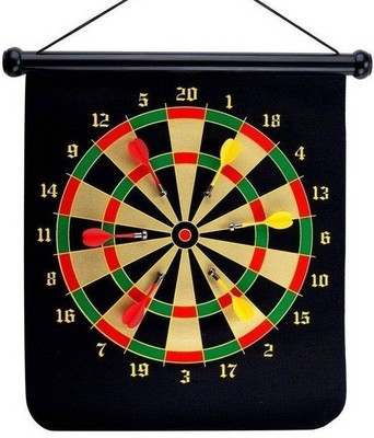 

ME 15 Inch Roll Up Double Sided Magnetic Dart Board With 4 Darts Board Game