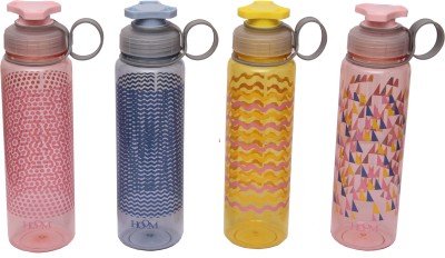 HM International HOOM 700 ml Water Bottles(Set of 4, Multicolor)