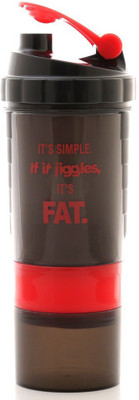 

Blays 500ml Protein Shaker Gym Bottle with 2 Storage Compartments and 1 Pill Tray 500 Shaker(Pack of 1, Red)