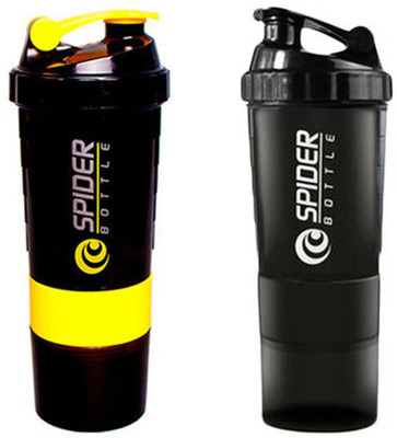 

Spider Combo o 500 Shaker(Pack of 2, Yellow, Black), Yellow and black
