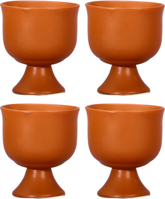 

Caffeine Mud Brown Terracotta Stoneware Bowl Set(Brown, Pack of 4)