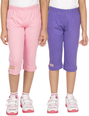 

Ocean Race Capri For Girls Self Design Cotton(Multicolor, Light pink & purple