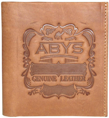 

ABYS Men Casual Tan Genuine Leather Wrist Wallet(10 Card Slots)