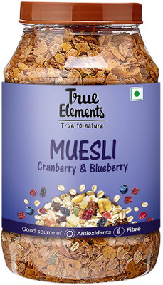 

True Elements Cranberry & Blueberry Muesli(1000 g, Plastic Bottle)