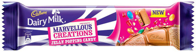 

Cadbury Dairy Milk Jelly Popping Candy Chocolate Bar, 35 g (Pack of 12) Bars(Pack of 12, 420 g)
