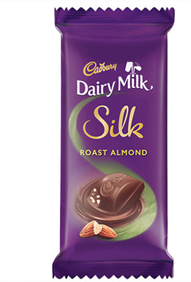 

Cadbury Dairy Milk Silk Roast Almond Chocolate Bar, 55 g (pack of 8) Bars(Pack of 8, 440 g)