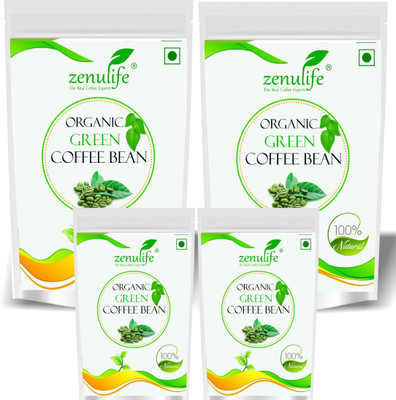 

Zenulife Organic Green Coffee beans for Weight Management 400 GM Pack of 4 Instant Coffee 400 g(Pack of 4)