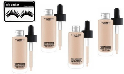 

big basket Eyelashes&Mac studio waterwight Foundation(Set of 5)