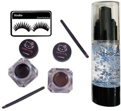 

studio Eyelashes With Mac Hello Kitty Gel Eyeliner & Skin Caviar Liquid Lift Face Primer(Set of 3)