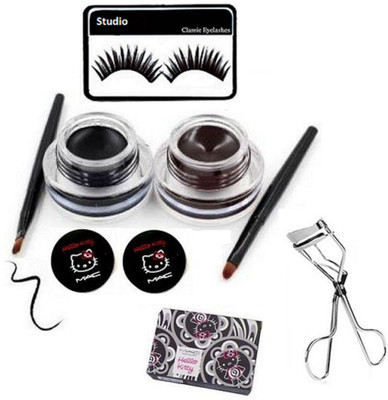 studio Eyelashes, Hello Kitty Two Eyeliner With Eyelashes Curler(Set of 3)