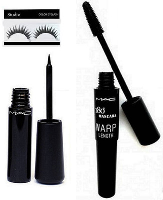 

Studio Eyelashes And 180 Warp Length Mascara With Liquid Eyeliner Mac(Set of 3)