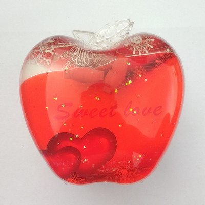 

r k enterprises 1 Compartments Acrylic Pen Holder With Apple shape(clear)
