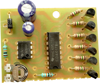 

ESP LED Chaser Circuit 6 Led outputs, for LED Dice Project, 555 Timer, CD4017, Electronic Components Electronic Hobby Kit