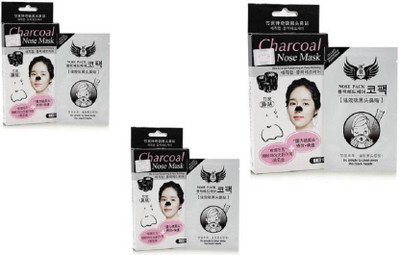 

PDSHOP Charcoal Nose Mask for Blackhead Removal(Pack of 3) (130 g)(130 g)