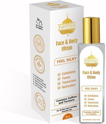 

Pavitra+ Face and Body Ubtan Instant Glow with Saffron, Turmeric, Lodh AYUSH Certified(50 g)