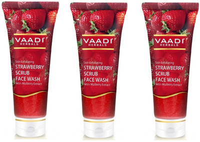

Vaadi Herbals Strawberry Scrub Face Wash with Mulberry extract (60 ml X 3) Face Wash(180 ml)