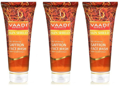 

Vaadi Herbals Skin Whitening Saffron Face Wash with Sandal Extract (60 ml X 3) Face Wash(180 ml)