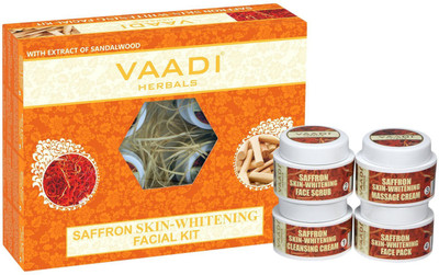 

Vaadi Herbals Saffron Skin-Whitening Facial Kit With Sandalwood Extract (70 gms) 70 g