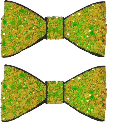 

EKAN Party And Diwali Gift Items Glitter Clips For Women And Girls, Set Of 2, Green Hair Clip(Green)
